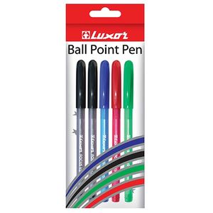 Luxor Stylo Bille Pointe 1mm Focus Icy Luxor C.A Réf.1760/5CP (Blist De 5)